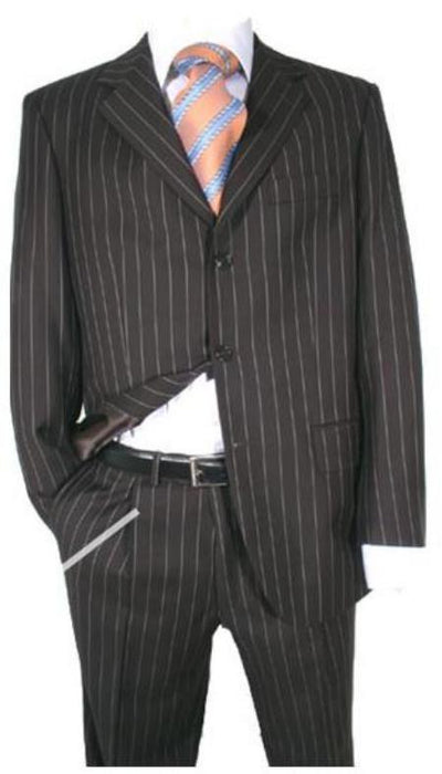 Black and White Striped Suit