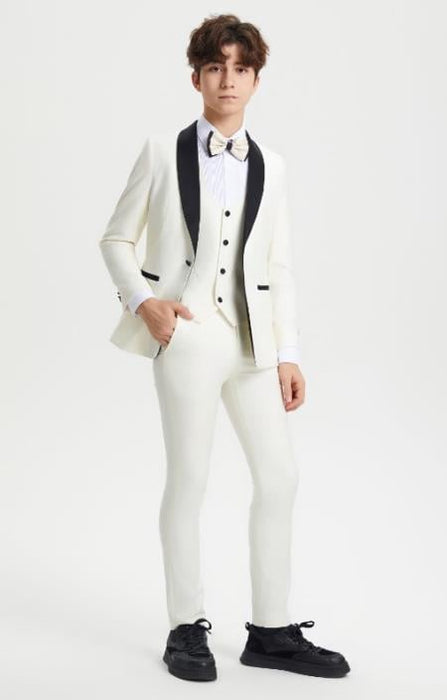 Boys Tuxedo - Ivory Kids Suit