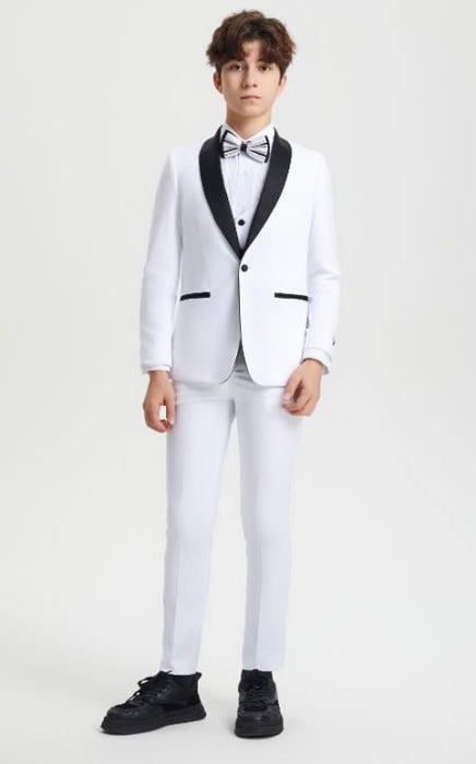 Boys Tuxedo - White Kids Suit