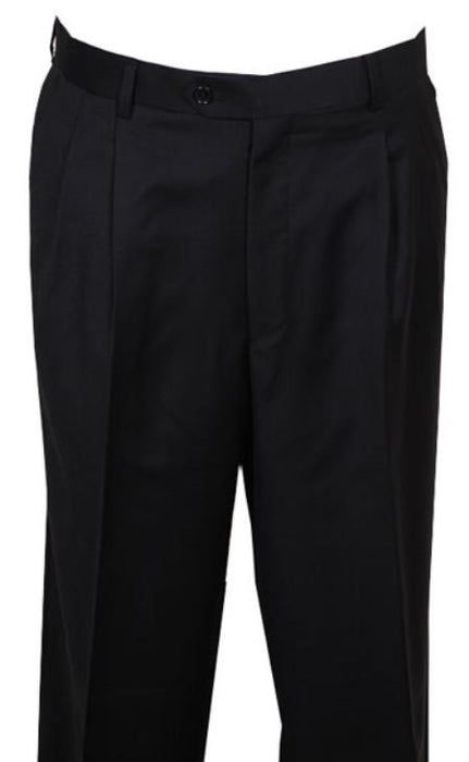 long rise big leg slacks Men's Dress Pant Black wide Leg Pleated baggy dress trousers unhemmed unfinished bottom mensusa