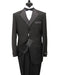 premier quality italian fabric Vested Men's Tuxedo Super 150's Wool Jacket + Pants + Shirt + Bow Tie - mensusa